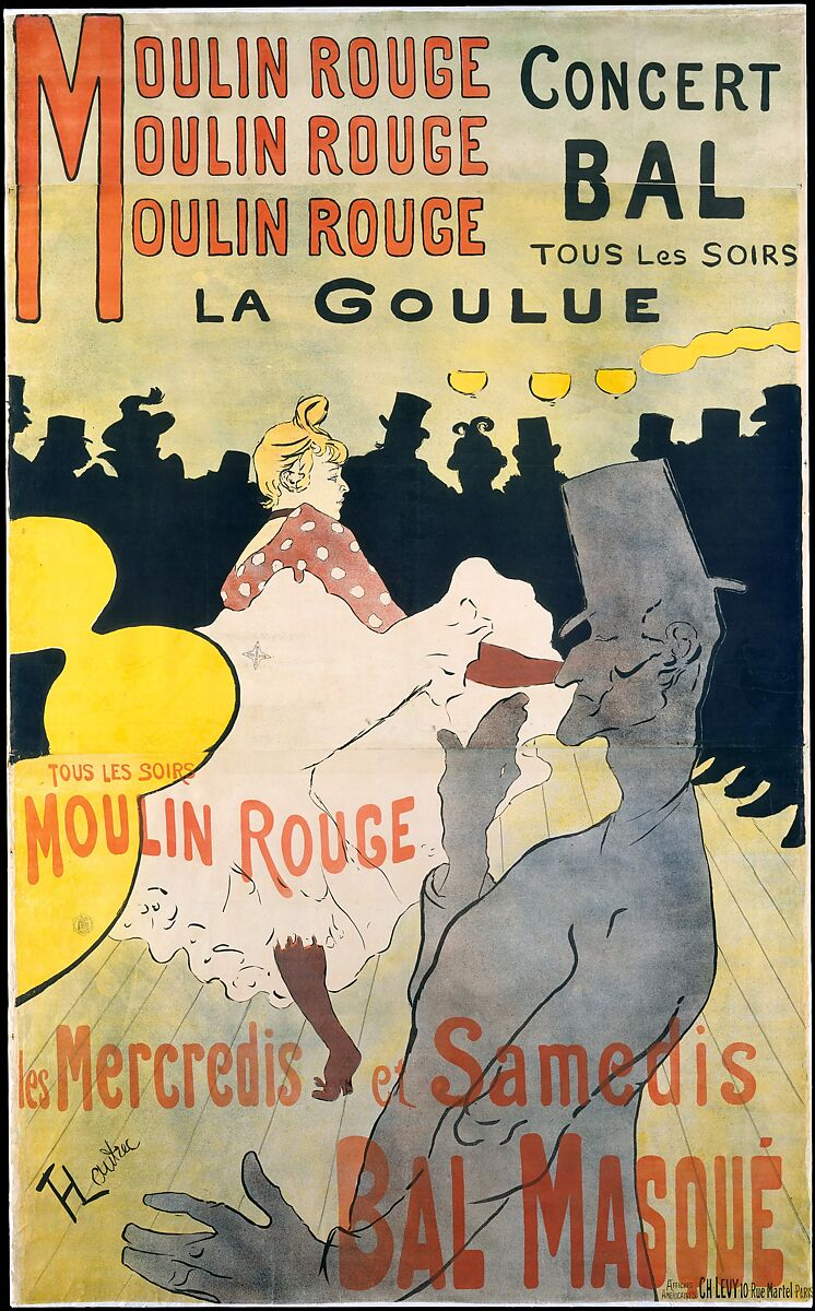 a poster with a woman and a man