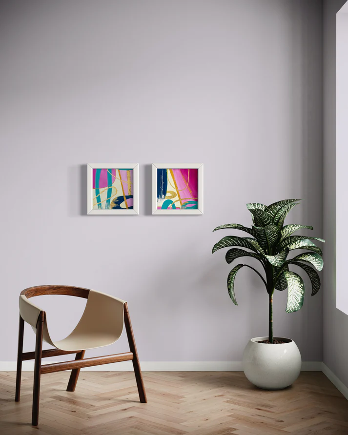 a chair and a potted plant in a room