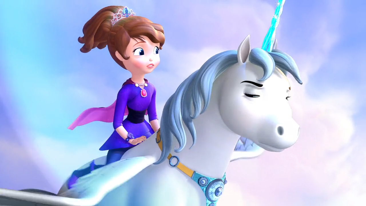 a cartoon of a girl riding a unicorn