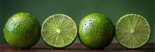 a lime next to a lime