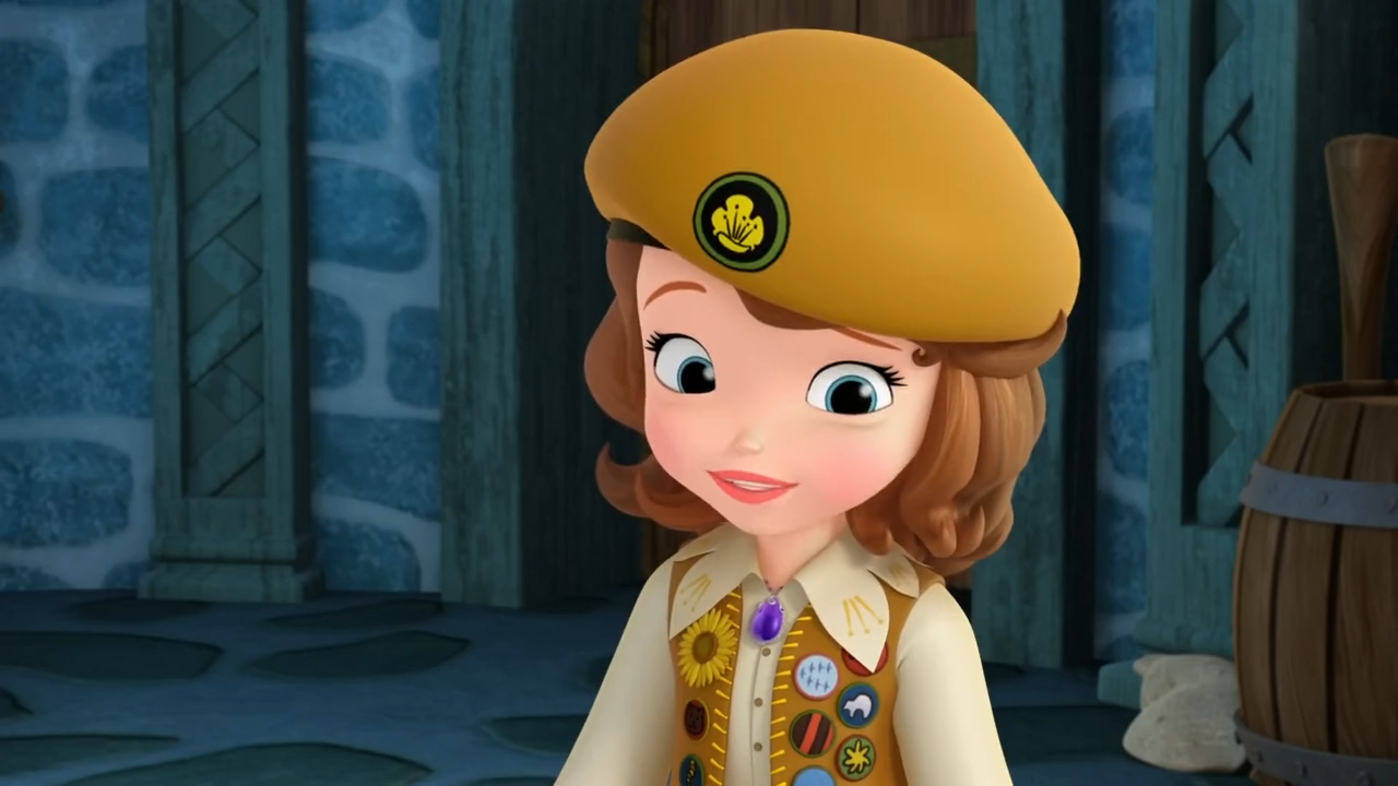 cartoon of a girl in a yellow beret