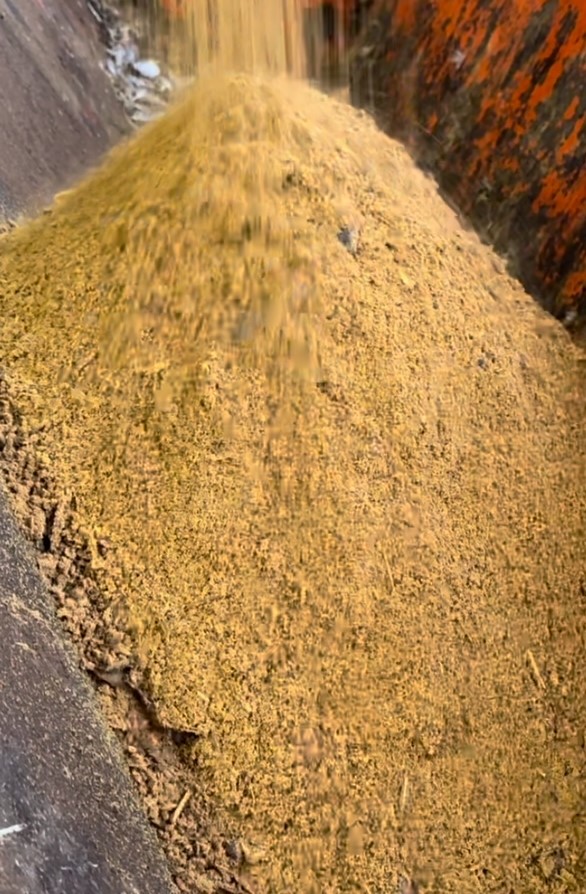 a pile of yellow sand