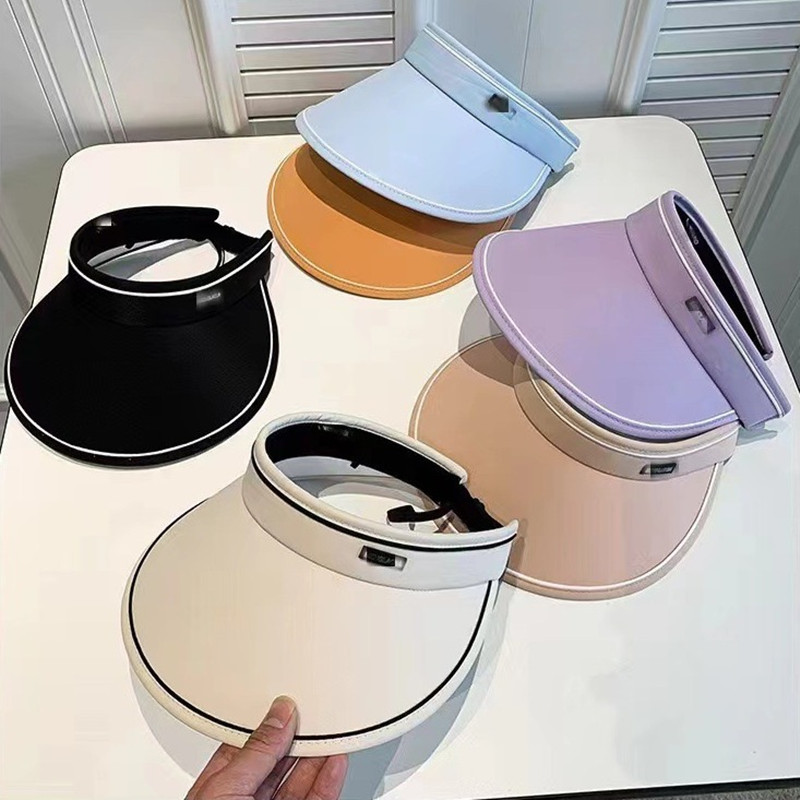 a group of different colored visors