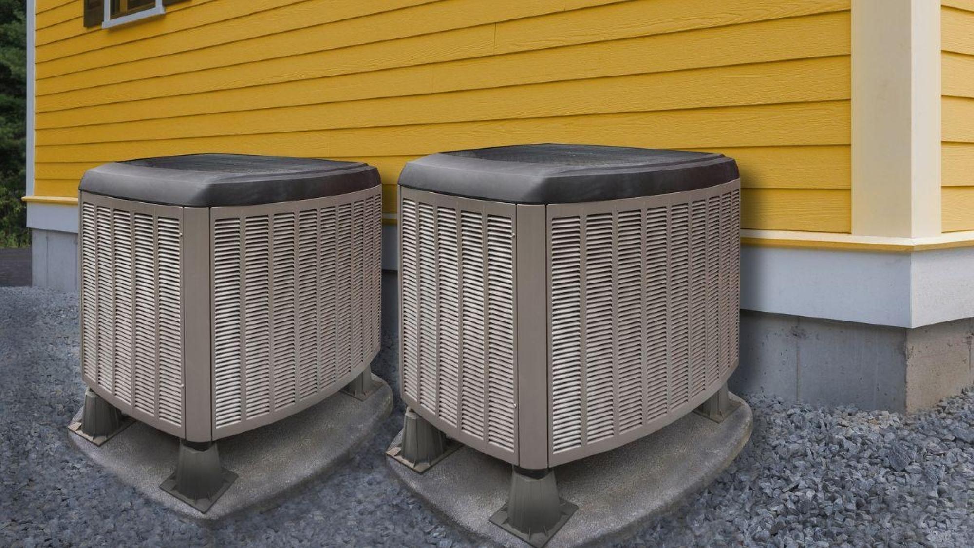 a couple of air conditioning units