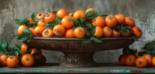 a bowl of oranges