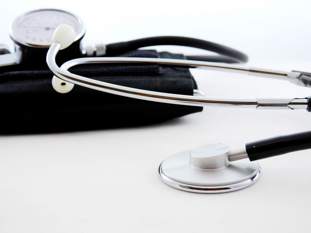 a stethoscope next to a black case