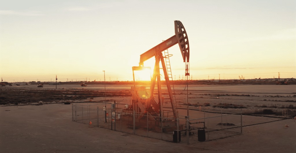 a oil pump in a field