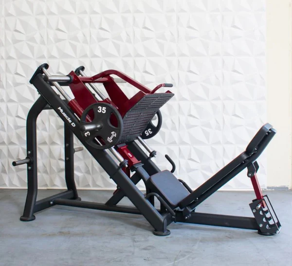 a red and black exercise machine