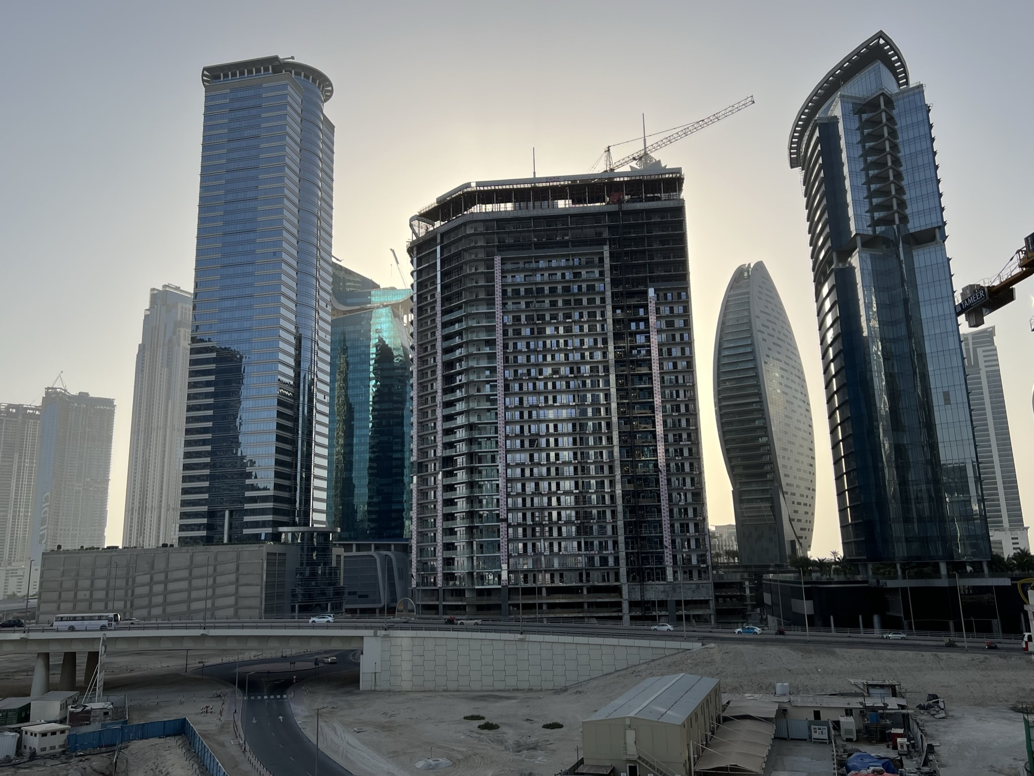 a group of tall buildings under construction