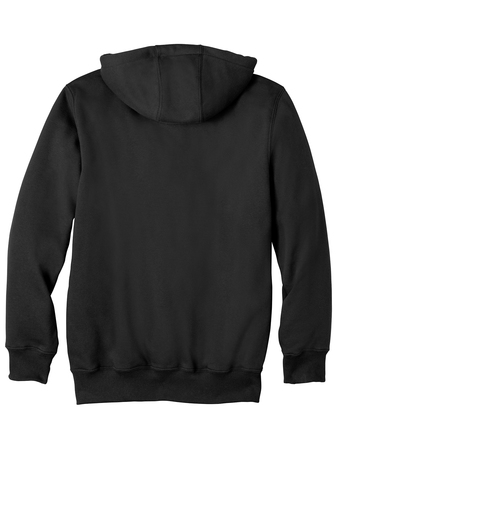 a black hoodie with a white background