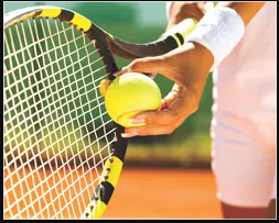 a close-up of a tennis player