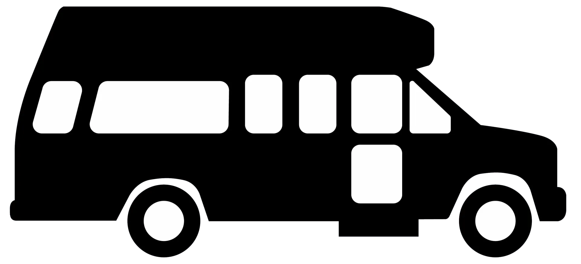 a black and white bus