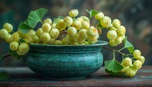 a bowl of fruit in a planter