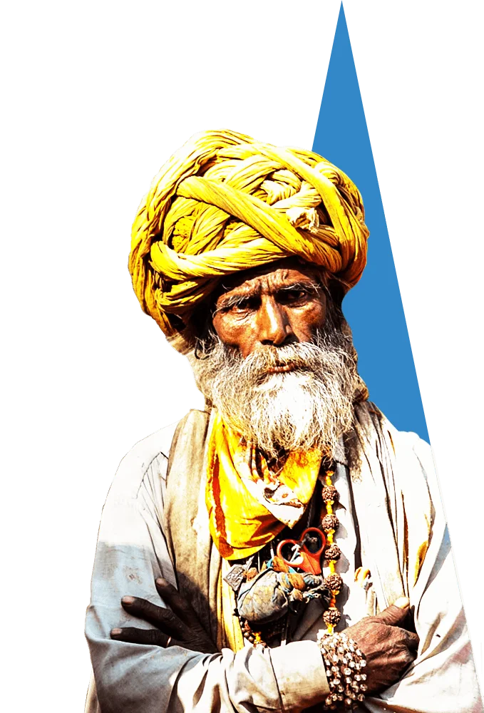 a man with a beard and turban
