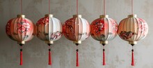 a group of lanterns from a string