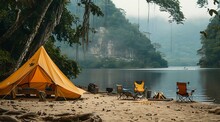 a tent on a beach