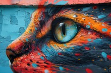 a painting of an animal's eye