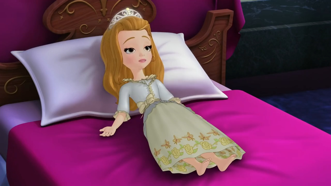 cartoon of a girl lying on a bed