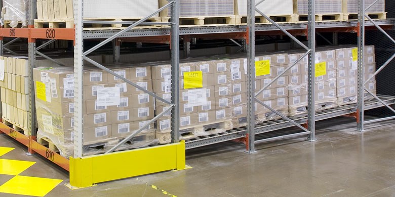 boxes on pallets in a warehouse