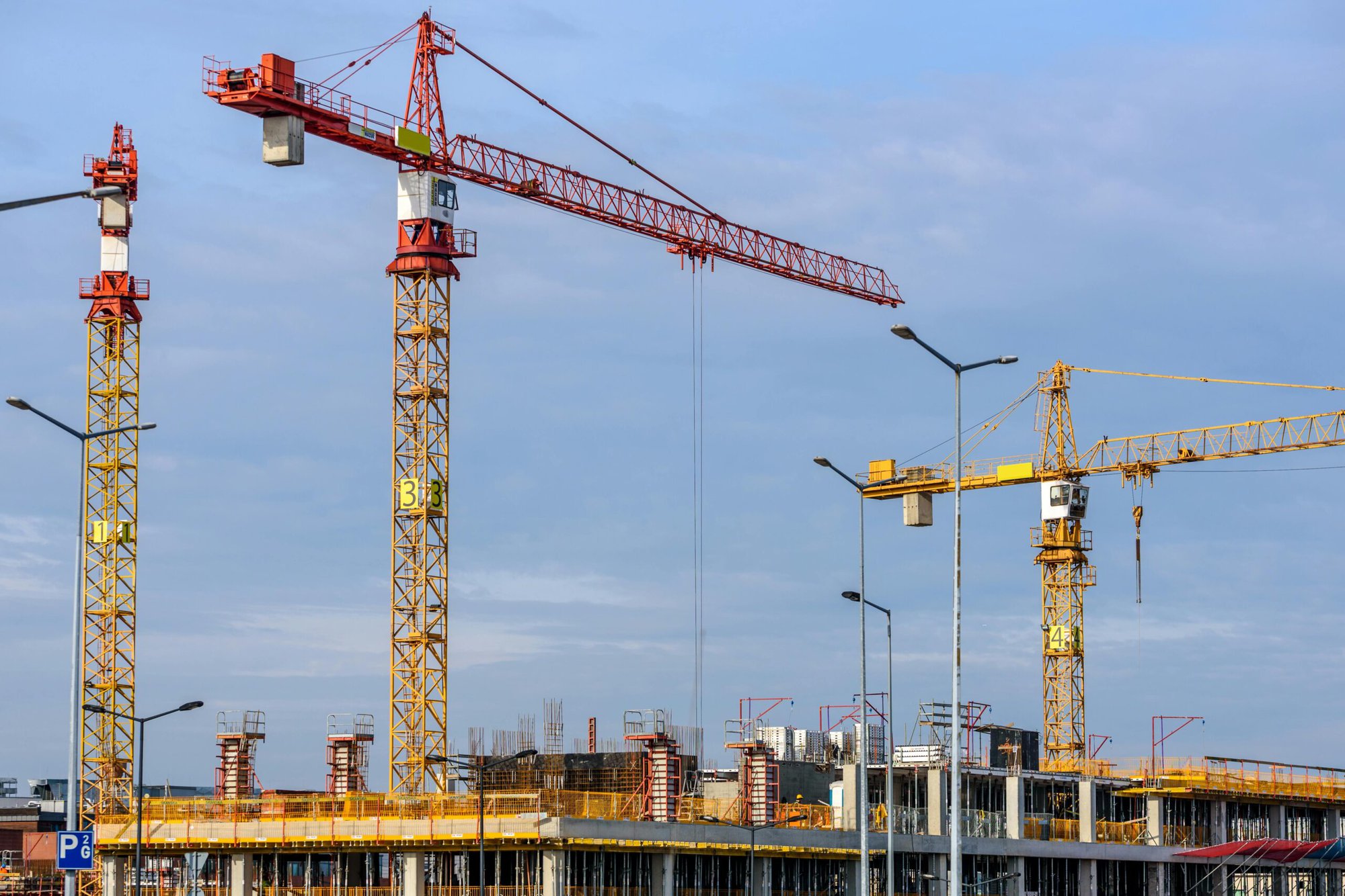 a crane on a construction site