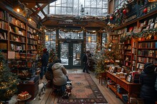 a room with a book store