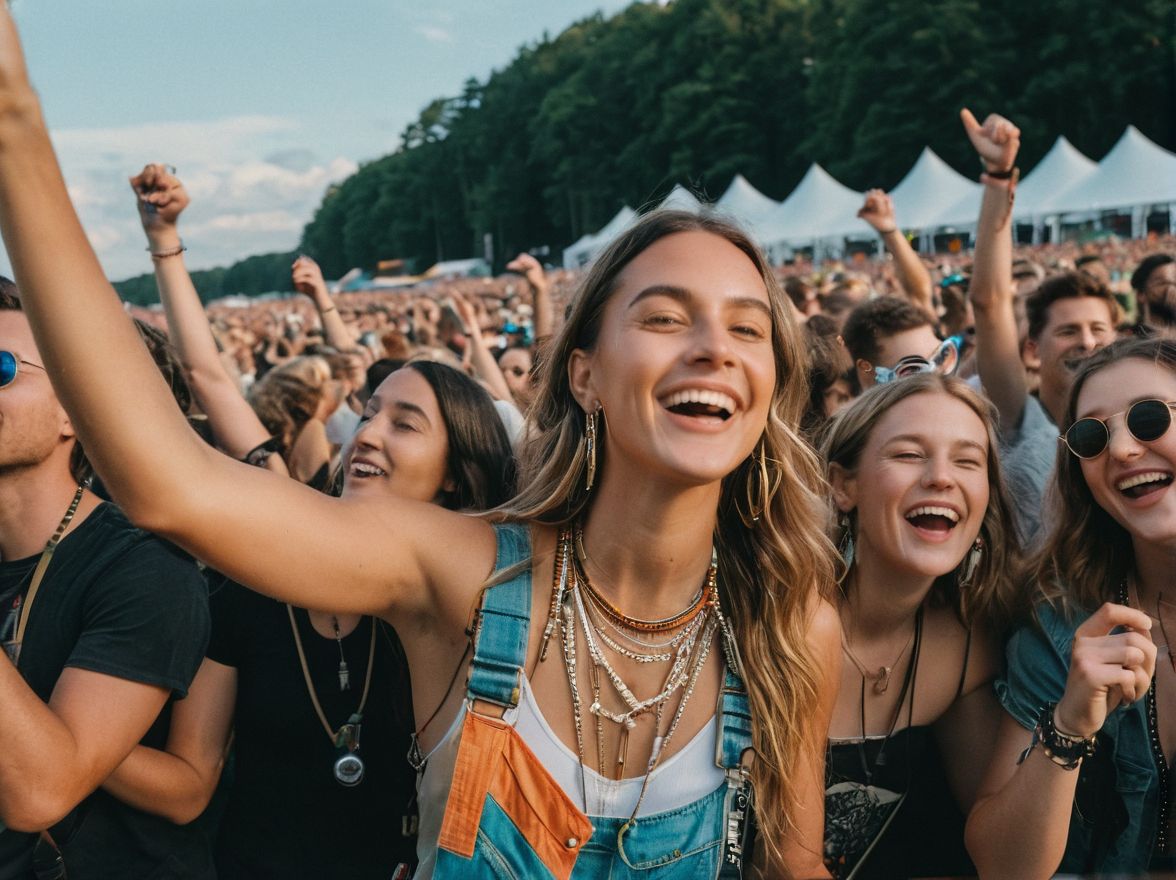 a group of people at a concert