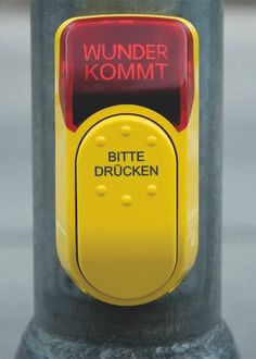a close-up of a yellow button