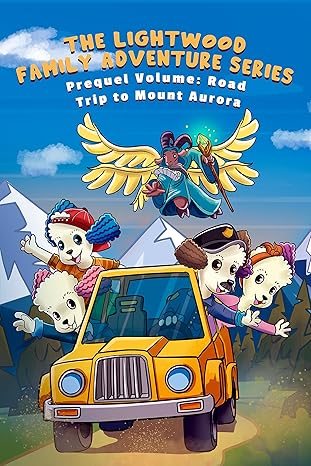 a poster with cartoon sheep in a car