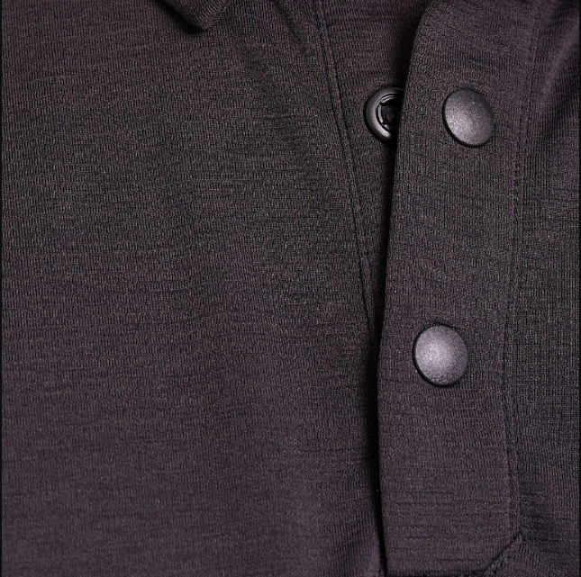 a close up of a black shirt