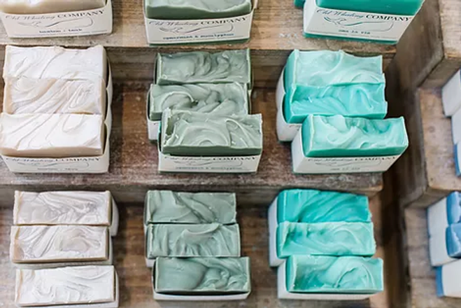 a group of boxes of soap
