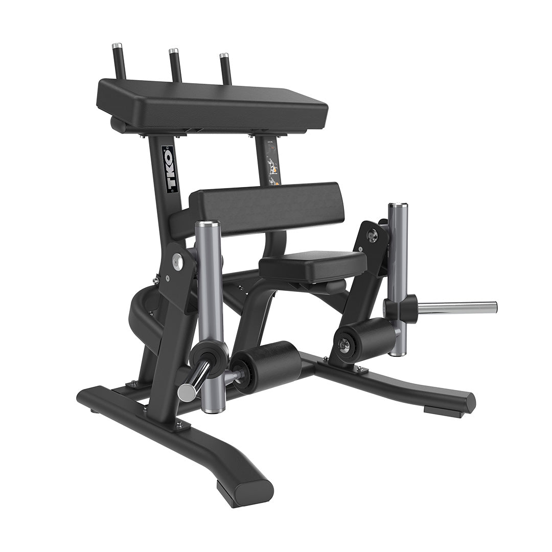 a black exercise machine with black legs