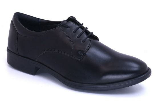 a black shoe with laces