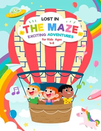 a book cover with kids in a hot air balloon
