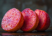 a group of cut up fruit