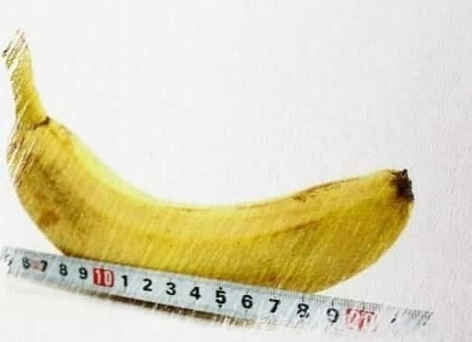 a banana with a tape measure