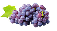 a bunch of grapes with leaves