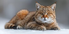 a cat lying on the snow