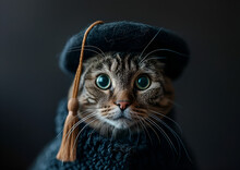 a cat wearing a hat and scarf