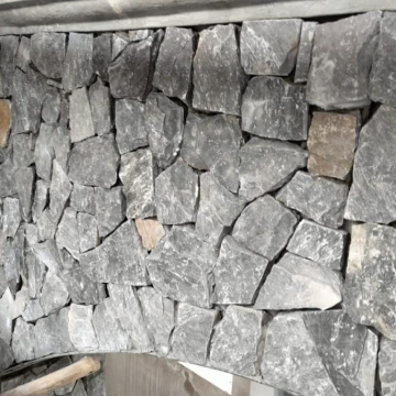 a wall made of rocks