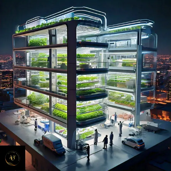 a building with plants on the top