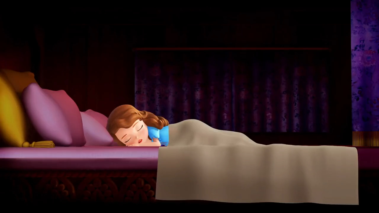 a cartoon of a sleeping girl