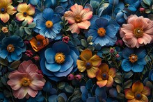 a group of colorful flowers