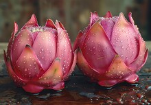 a pair of pink flowers