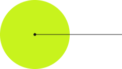 a yellow circle with a black line