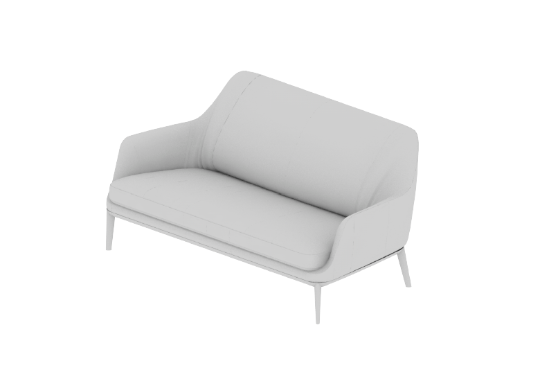 a white couch with legs