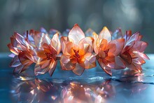 a group of flowers on a table