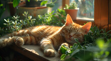 a cat lying on a window sill