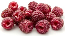 a pile of raspberries