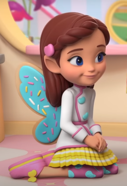 a cartoon character sitting on a toy