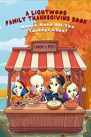 a cartoon of a group of animals at a food stand